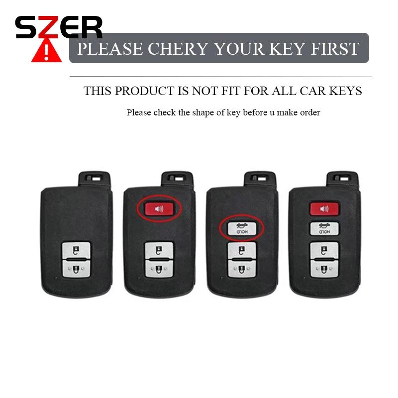 Metal Leather Car Key Case Cover For S0 Prius CHR Aygo Corolla Yaris RAV4 Camry Land Cruiser Highlander Prado Auris Avalon JH0