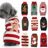 Dog Sweater Christmas Winter Warm Dog Clothes Xmas Outfit for Dogs Puppy Coat Pet Costume Chihuahua Striped Dog Knitted Sweater