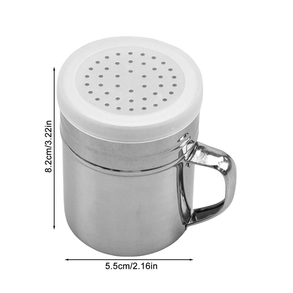 Metal Salt Shaker Seasonings Shakers Stainless Steel Dredge With Lids Versatile Rustproof Fine Mesh Dredges salt shaker