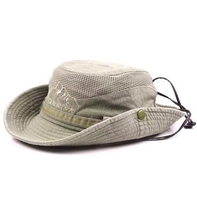 Summer Large Brim Sunscreen Outdoor Sun Hat Casual Lightweight Round Top Fisherman Hat