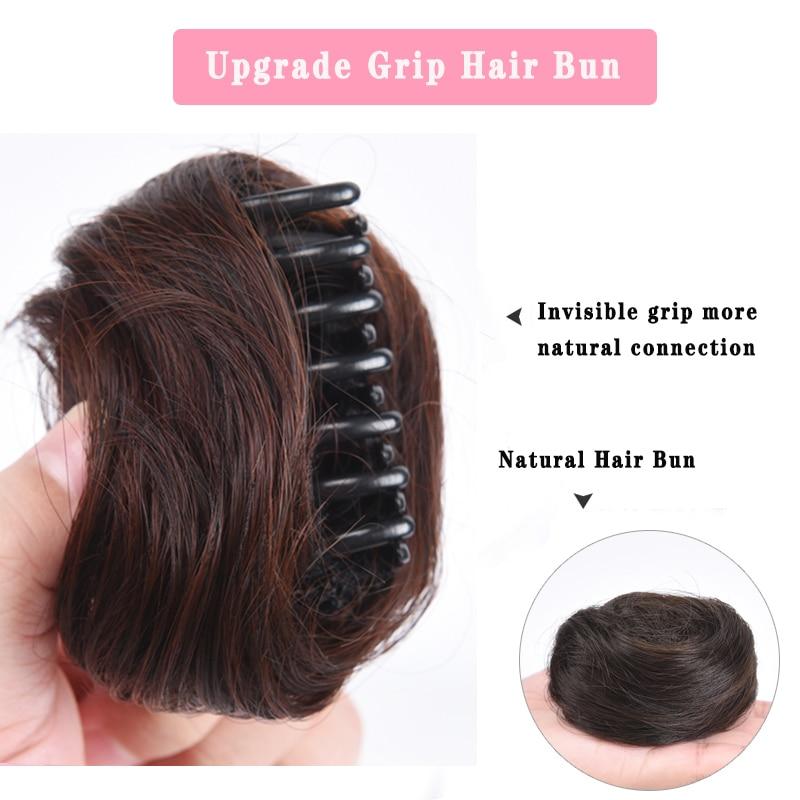 LUPU Synthetic Fake Hair Bun Tie Scrunchies Chignon Pigtails Craw Headbands For Hair Woman Messy Hairpieces Heat Resistant Fiber