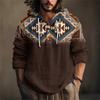Printed Men's Cotton And Linen Shirt Hooded Long-sleeved Hooded Spring And Summer Casual Daily Wear