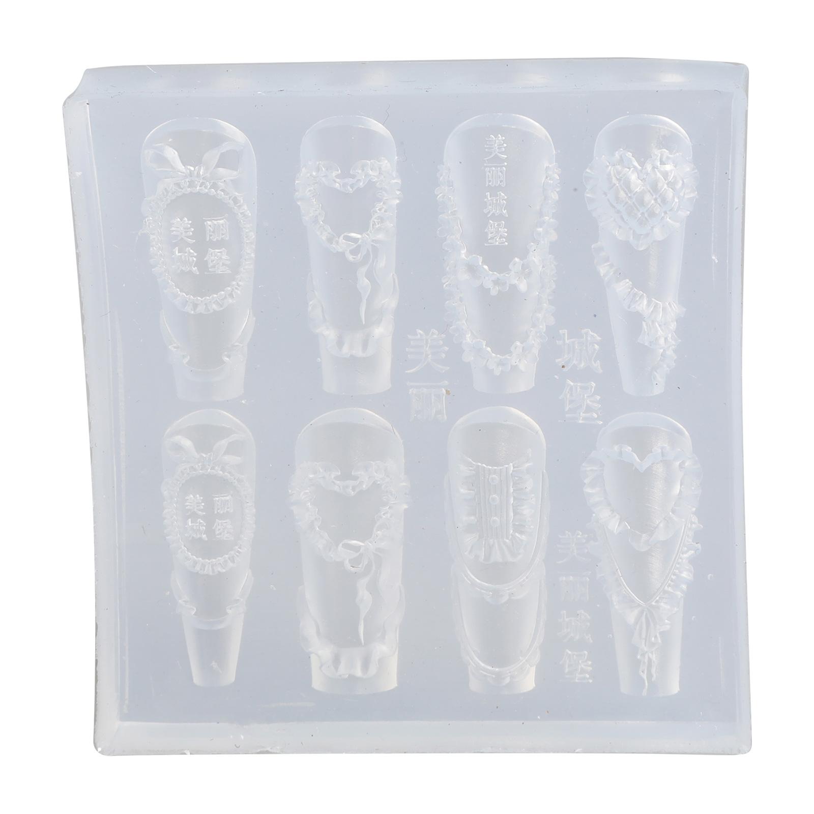 

Reusable Silicone Nail Art Mold With Detachable Design Easy To Use Mold For Resin Crafts And Nail Art Creations