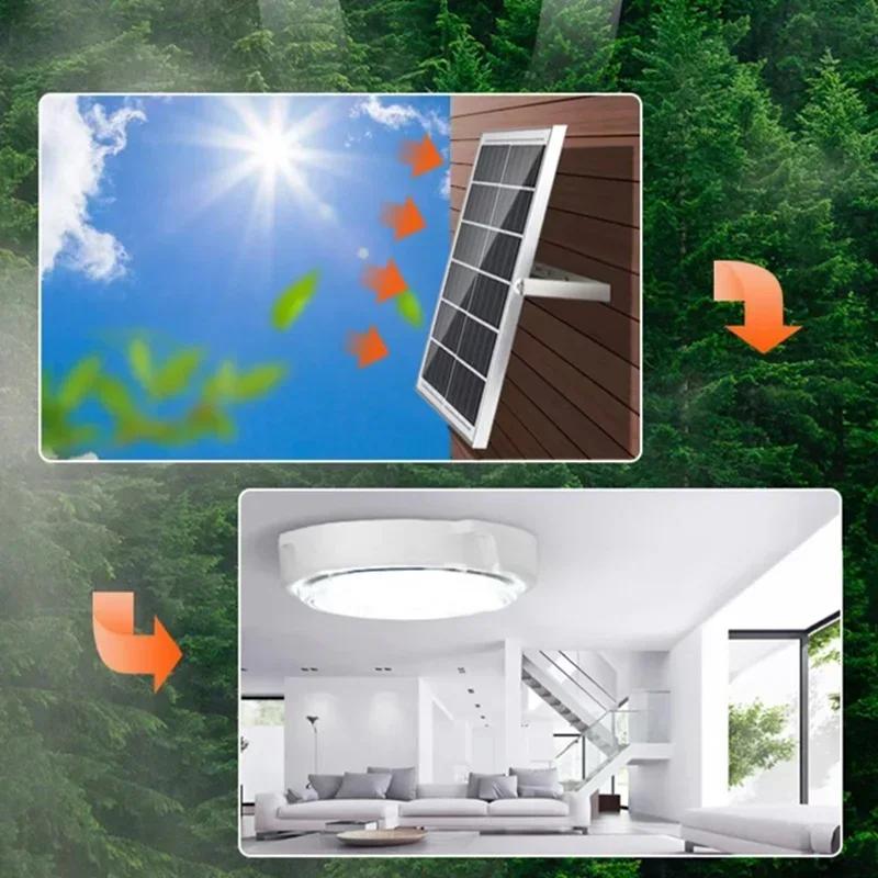 60/500W LED Solar Ceiling Light IP66 Waterproof Indoor Home Top Ceiling House Outdoor Garden Pandent Light Living Room Lighting