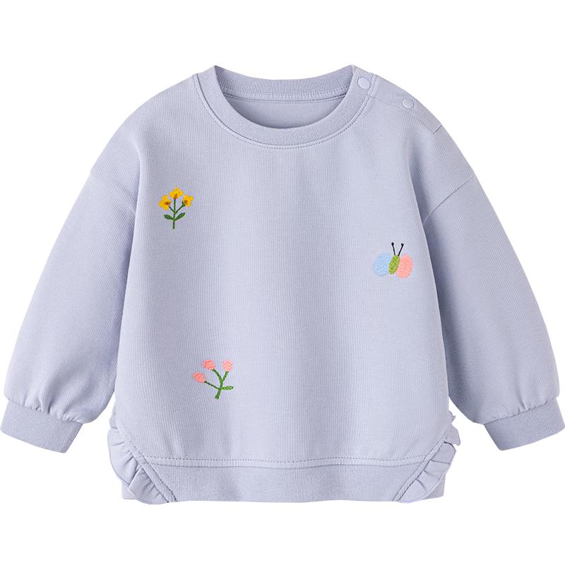 Minibala Toddler Girl s Embroidered Spring Sweatshirt 100