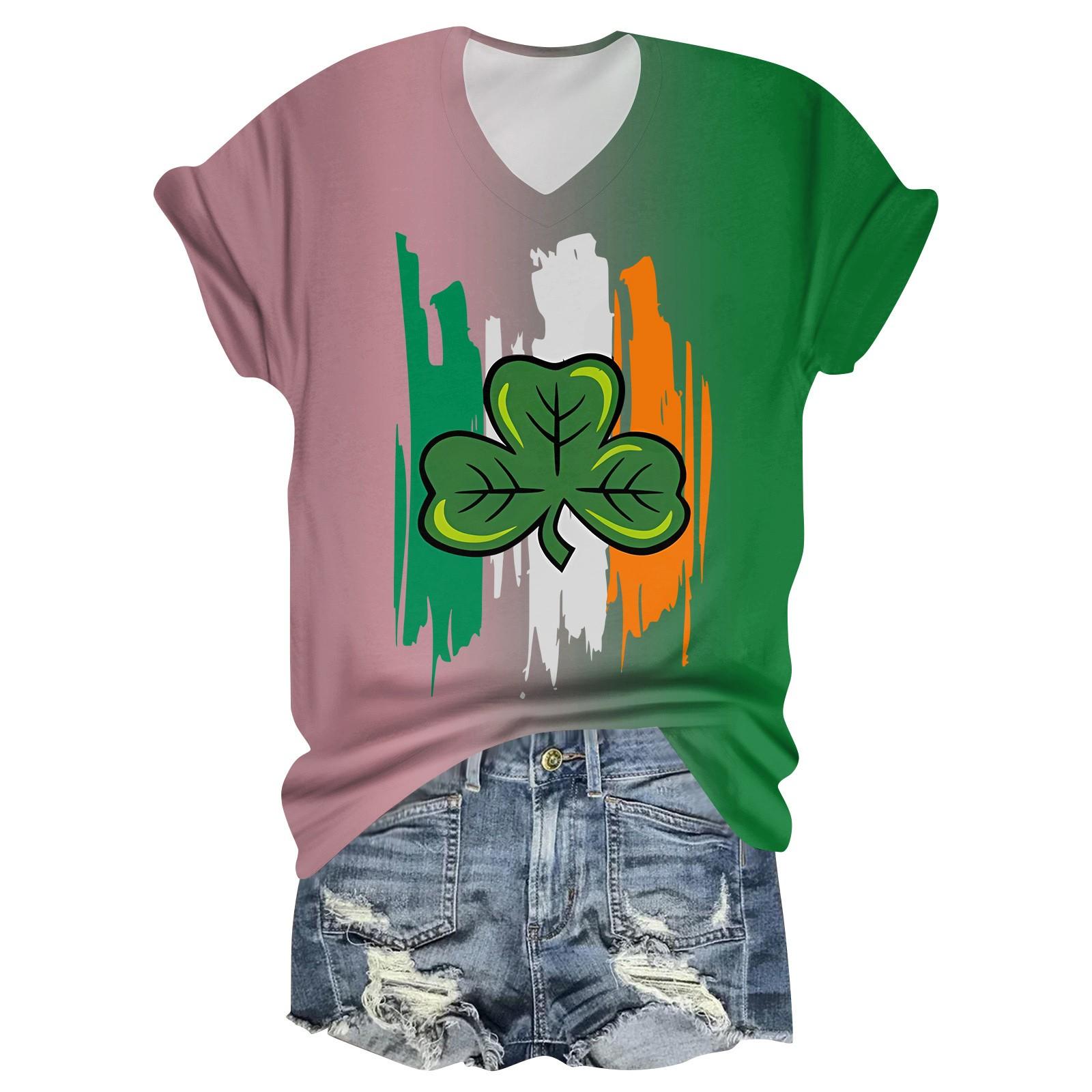 

Женская модная повседневная футболка с коротким рукавом и V-образным вырезом XXL шафрановый