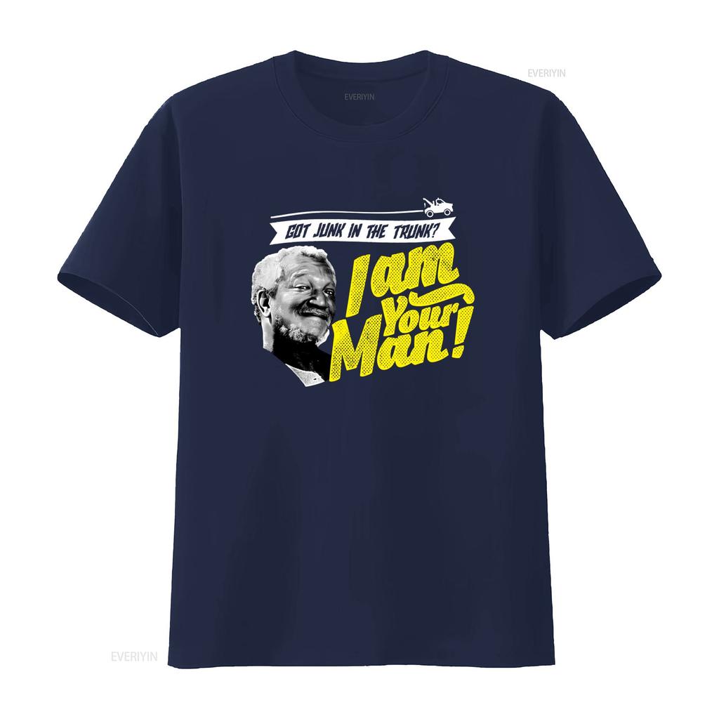 Redd Foxx Junk In The Trunk Mens T Shirt Sandford Sons Fred I Am Your Man Design Unique Print vintage Washed homme Breathable