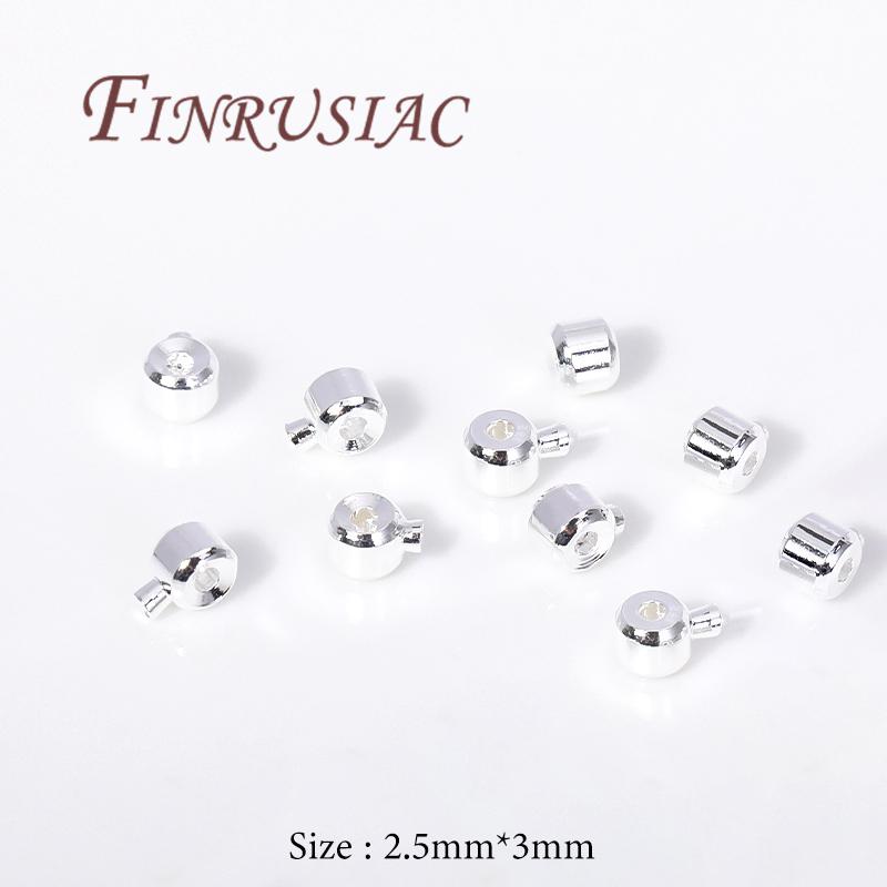 2.5mm 3mm 18K Gold Plated Crimp End Beads,Crimp Beads For Jewelry Making Supplies,Necklace End Bead,Bracelets Accessories