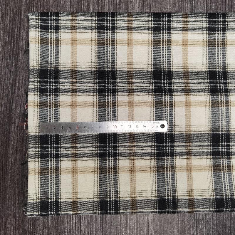 Children's Twill Plaid Flannel Shirt Fabric - Yarn Dyed, Brushed Cotton