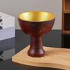 Wide Opening Resins Vase, Medieval Gothic Pedestal Chalice Goblet Decors for Desktop Accent Styling, Mantels Layering, and Florals Display Use