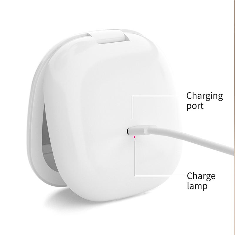 Specchio da Trucco Portatile da Viaggio a LED con Ingrandimento 2X e Dimmerazione a Tre Livelli - Bifacciale, Portatile, Compatto e Pieghevole