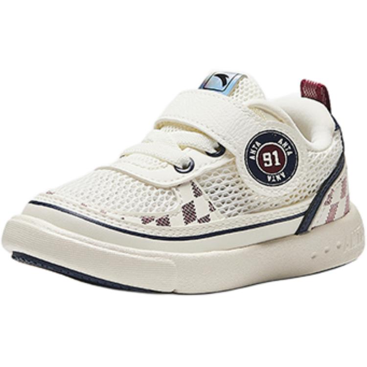 Anta Comfortable Versatile Wear-Resistant Low-Top Walking Shoes Baby Shoes White Blue Red 312430032