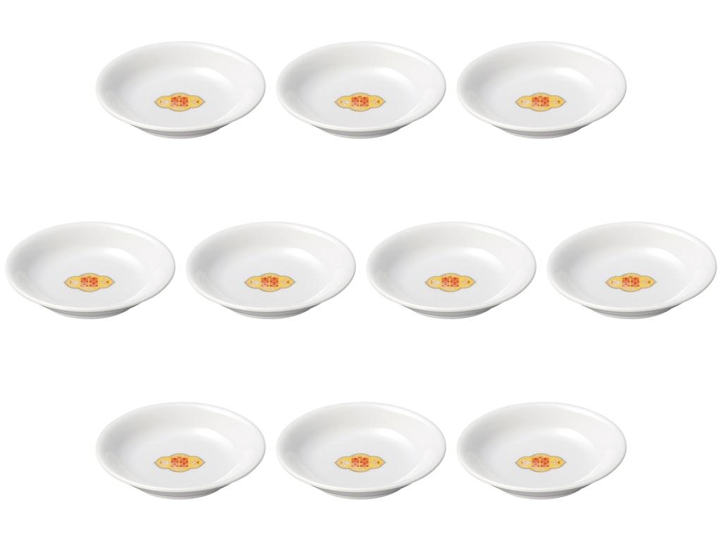 Set of 10 Sichuan Plates x Chinese Round Plates by Setomonohonpo 3.0 [10 1.9cm]