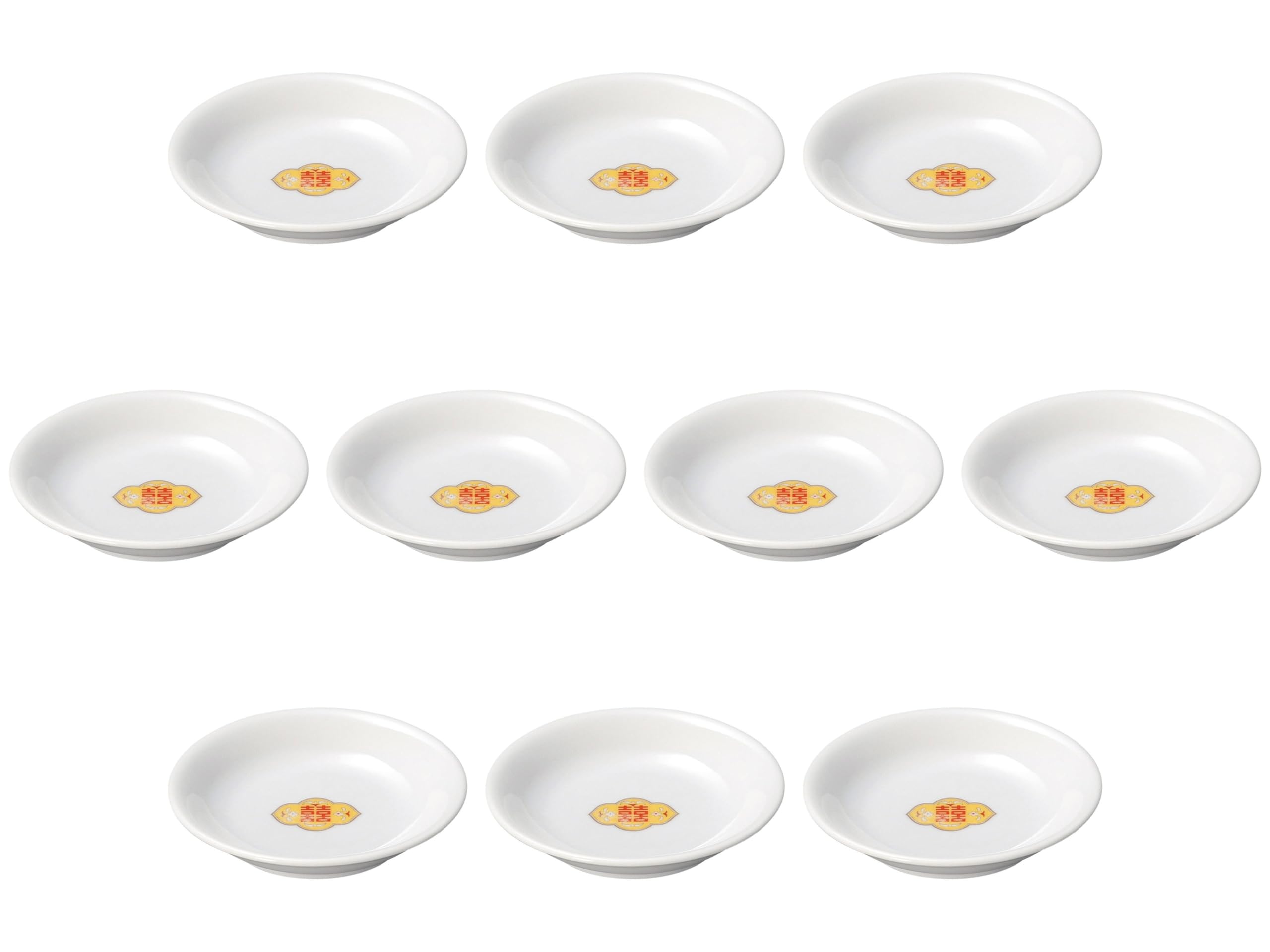

Set of 10 Sichuan Plates x Chinese Round Plates by Setomonohonpo 3.0 [10 1.9cm]