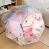 1PC Butterfly Flowers Umbrella-8-Rib Reinforced Portable Folding Travel Suitable for All Seasons Outdoor Daily Use-Z0457