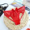 Women's Mesh Cutout Thong with Bow - Sexy and Revealing