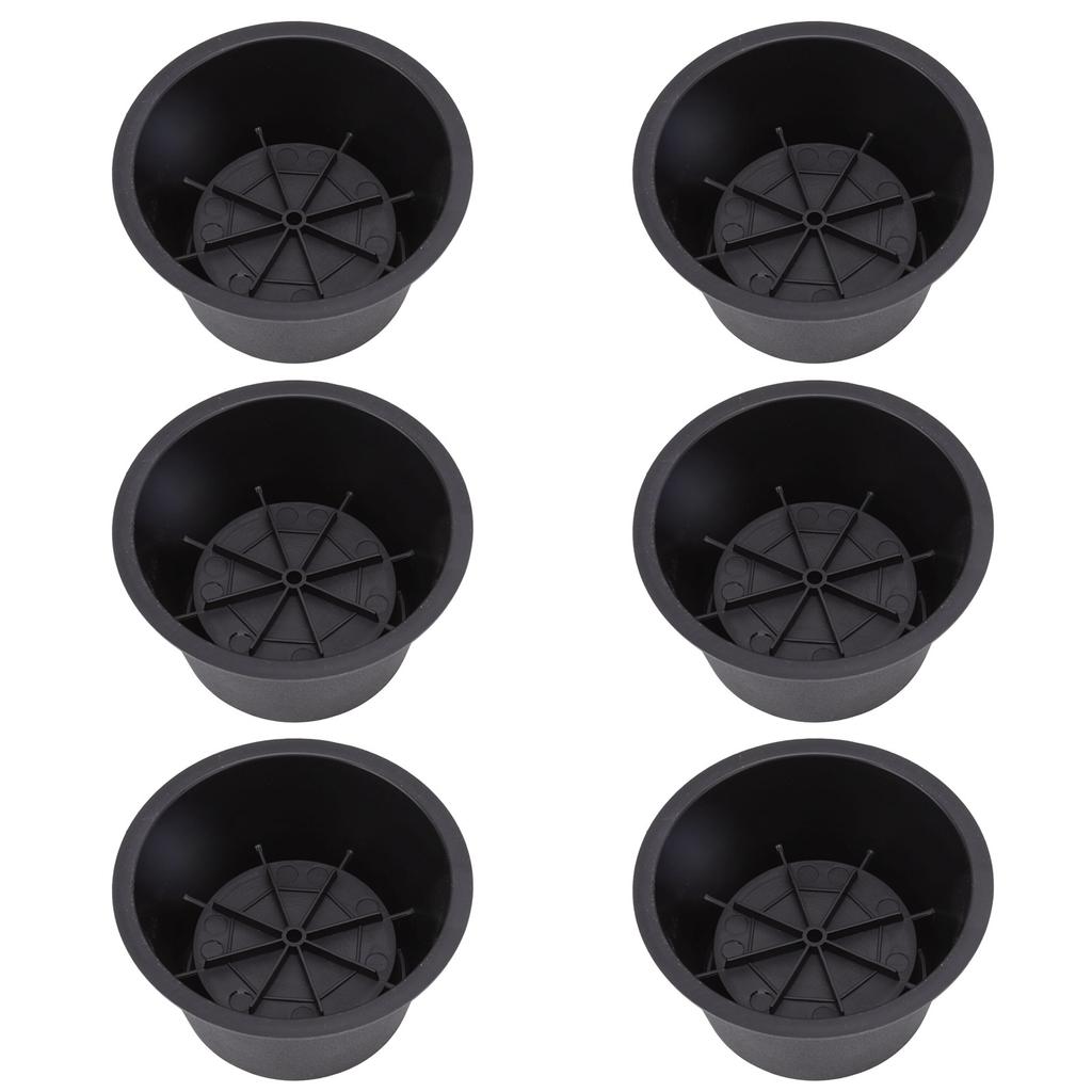 6Pcs Furniture Risers Round Plastic Furniture Lift Riser for Bed Table Couch Black 2.8in