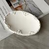 Silicone Silicone Molds Embossed Pattern Oval Storage Tray Silicone Mold Flower Pattern Round Shape Gypsum Mold