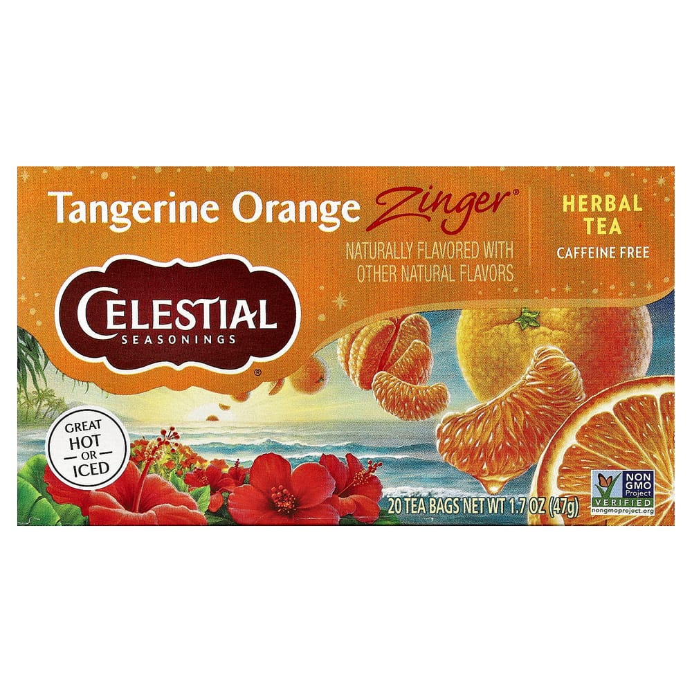 

Celestial Seasonings Herbal Tea Caffeine Free Tangerine Orange Ginger, 20 Teabags, 1.7 oz (47 g)