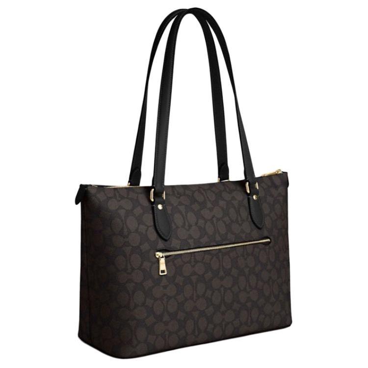 Coach Dámská kabelka přes rameno/crossbody taška Gallery z PVC kůže, Nákupní taška, Kabelka Dámská Tmavě hnědá CW381-IMXAQ