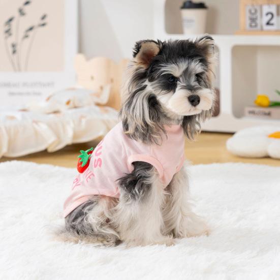 Dog Summer Vest with D-Ring Soft Breathable Dog Cooling Shirt for Small Medium Dogs Cute Fruits Puppy Outfits