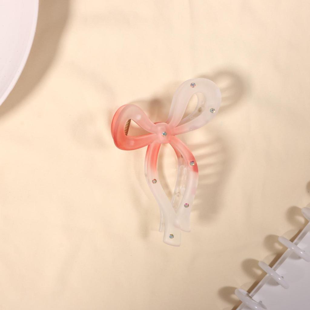 French Minimalist Frosted Gradient Shark Hair Clip - Jelly Color Hair Accessory for Women