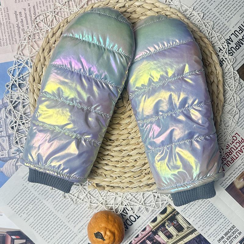 

Ski Gloves Women S Warm Fleece Gloves Waterproof Outdoor Riding Electric Vehicle Wind-Proof Cold Gloves светло-серый