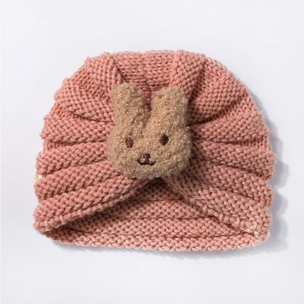 European & American Kids' Knit Wool Winter Hat - Cute Rabbit Cartoon Beanie