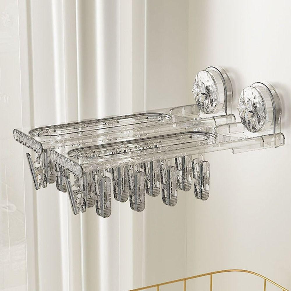 Wall-Mounted Folding Socks Drying Rack Plastic Gloves Towels Drying Rack for Home