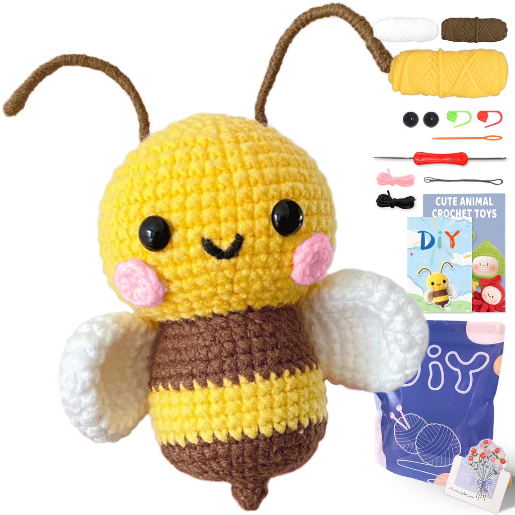 Kit da uncinetto Animal sery per principianti Set iniziale all'uncinetto, Kit da uncinetto fai-da-te per principianti, Kit per uncinetto e maglia passo dopo passo