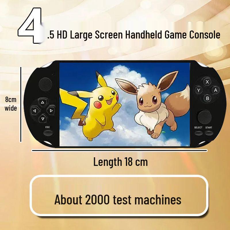 

7-дюймова HD портативна ігрова консоль: Ретро аркада для двох гравців та GBA для дітей 4.5-inch Black Single