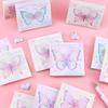 80sheet/pack Gradual Change Butterfly Sticky Note Book Korean Simple Note Book Sticker Base Material Office Accessories
