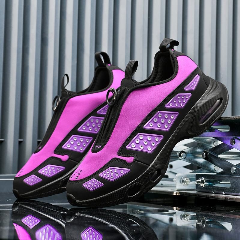 

Max Sunder Air Cushion Shoes Zipper Socks Lightweight Casual Soft Sole Heightening Sneakers 45