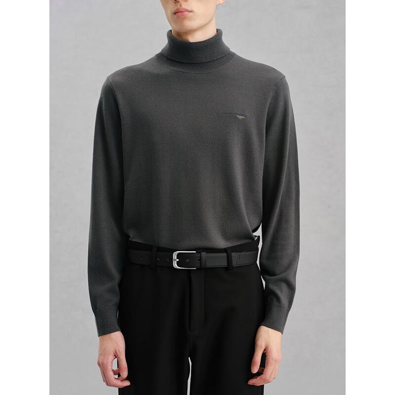 GXG Men's High-Neck Embroidered Pullover Sweater