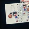 Cute Mini Puff Foam Keychain Cartoon Girl Phone Keyring Pendant Key Hanging Decoration Bag Charms For Couple Gifts