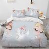 Cartoon Cute Ballet Girl Ballerina Comforter Bedding Set,Duvet Cover Bed Set Quilt Cover Pillowcase,Queen Size Bedding Set Kids