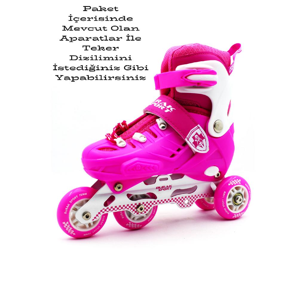 Professional Lighted Silicone Wheel Adjustable Child-adult Skates