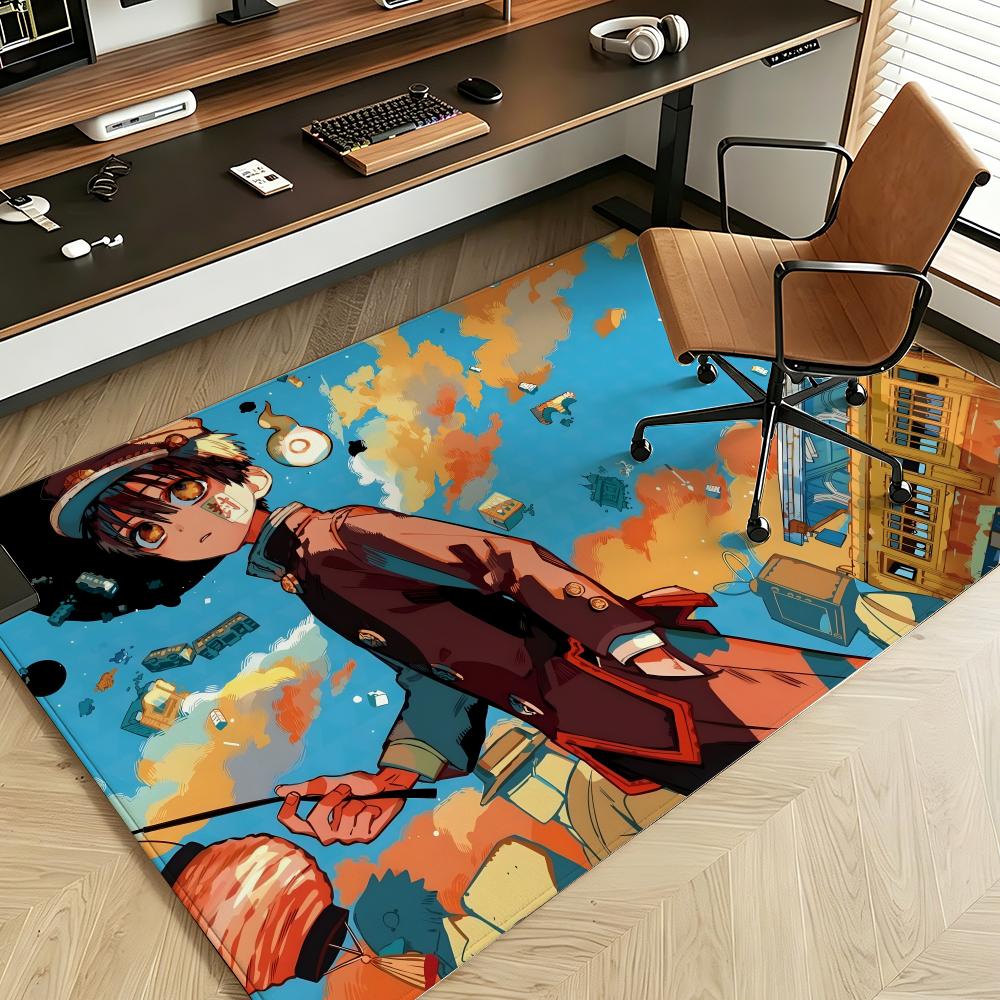 Anime Toilet-Bound H-Hanako-kun Floor Mat Soft Flannel Floor Mat Suitable for Entryways, Living Rooms, Bedrooms, and Bathrooms