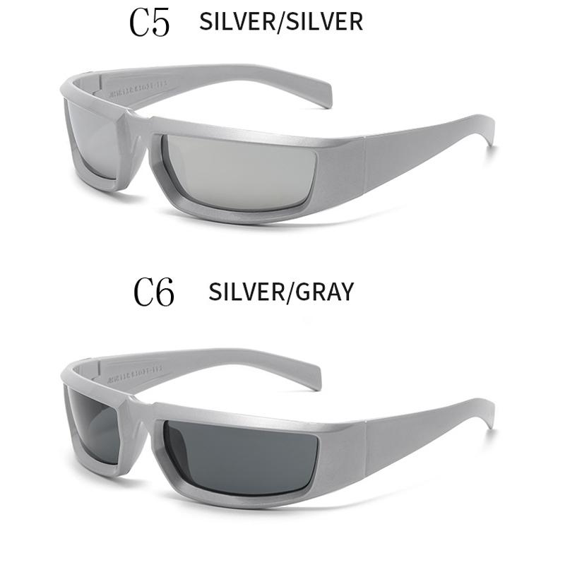 Y2K Sonnenbrillen für Damen Herren Unisex Steampunk Sport Punk Brillen Mode Zukunftsstil