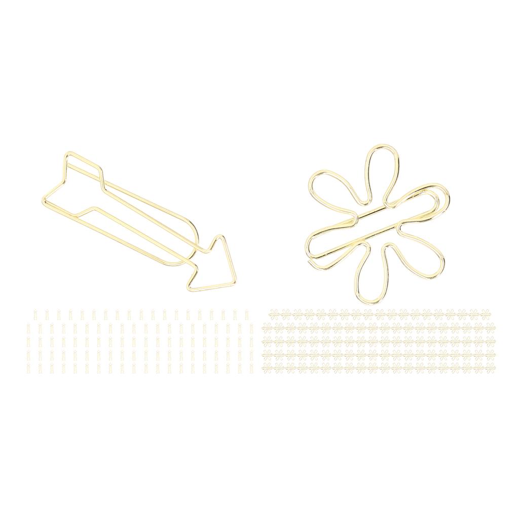 100Pcs Funny Planner Clips Innovative Cute Design Anti Rust Electroplating Process Gold Paper Clips 