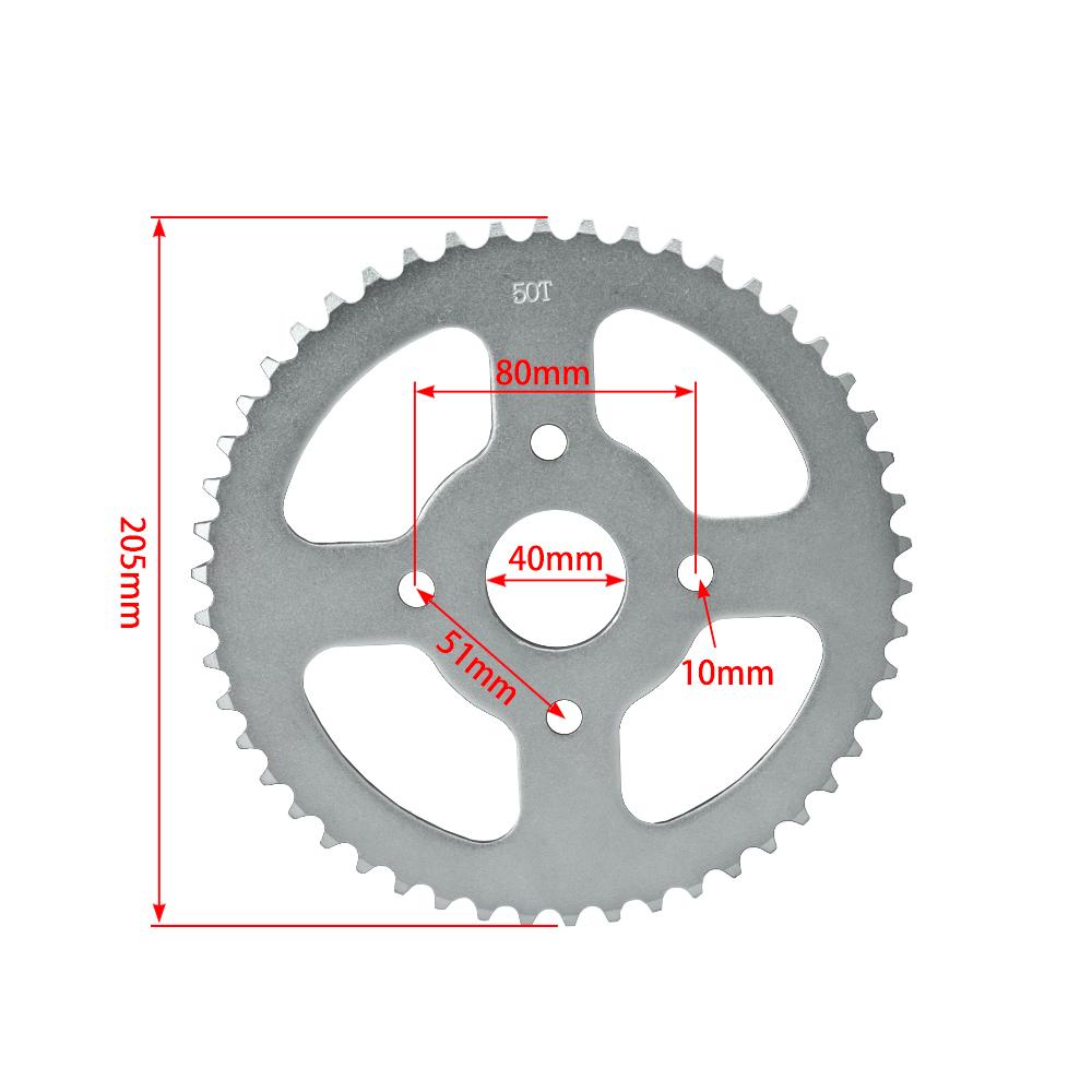 420-50T 60T 40mm rear sprocket scooter gear for 50cc-125cc ATV quad pit buggy buggy kart motorcycle Accessories 420 50T 420 60T