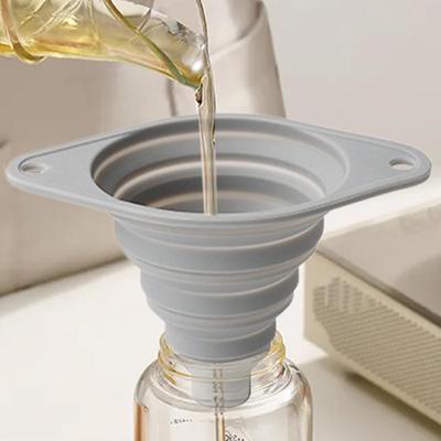 Kitchen Silicone Funnel Foldable Funnel for Filling Water Bottle With Liquid Transfer Portable Oil Pot Funnel Kitchen Gadgets