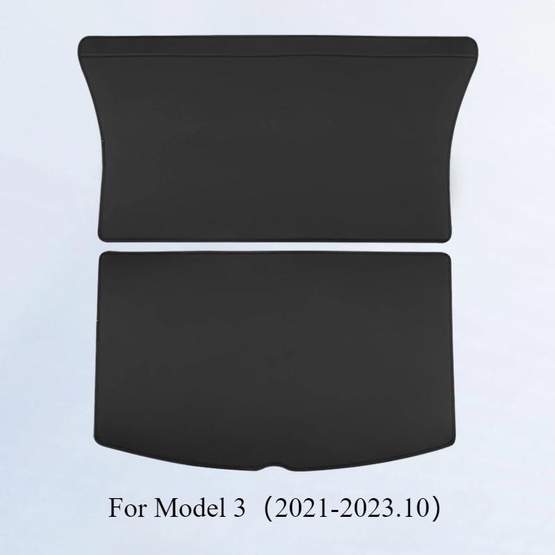 2PCS Trunk Mats for Tesla Model 3/Y/3+ Highland 2021-2025 Leather Trunk Protection Pads Tailgate Pad New Modely 2025 Accessories