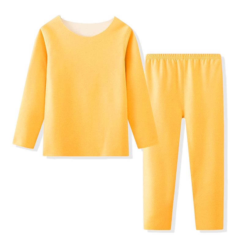 2025 Dětská zimně-podzimní vyhřívaná sametová pyžama - Teplé spodní prádlo pro chlapce a dívky