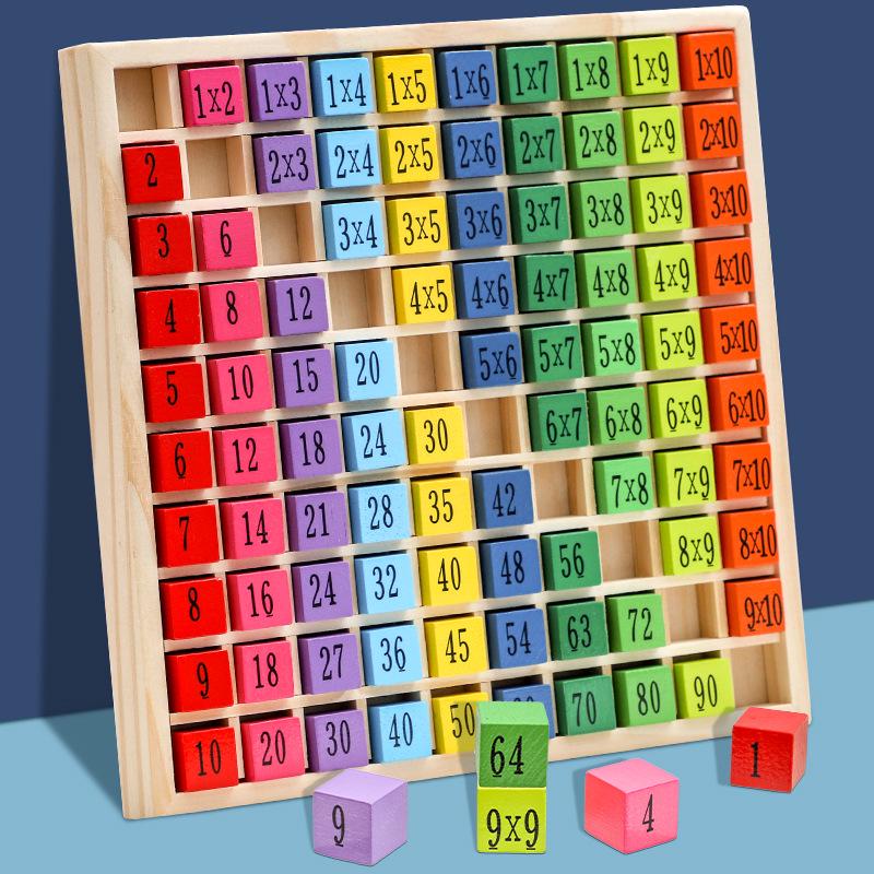 

Double-Sided Wooden Multiplication & Number Recognition Board for Kids