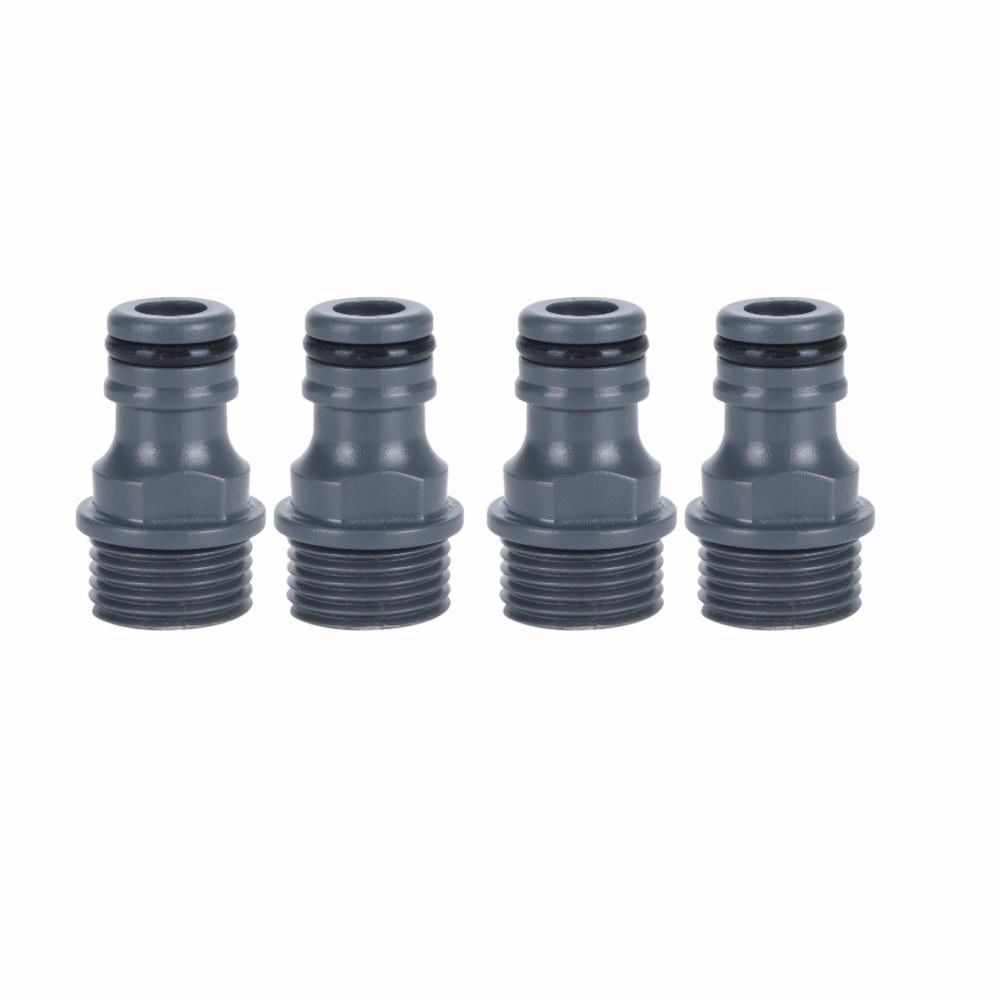 

4PCS G1/2 Male Thread Garden Hose Nipple G1/2 Male Thread Connector Outdoor Watering Use G1/2 Male Thread