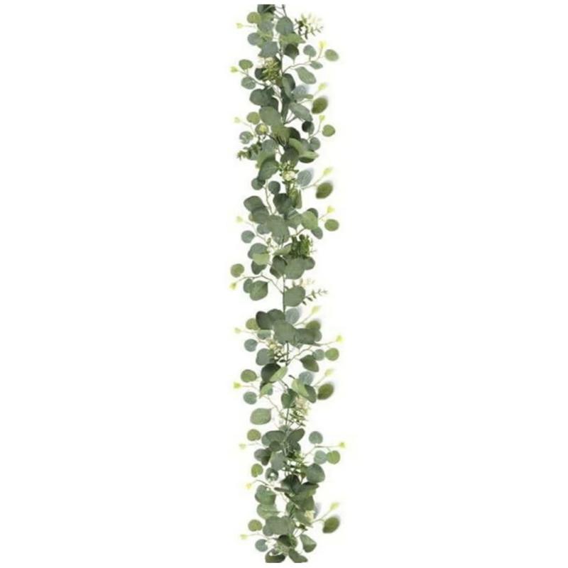 1pc Wedding Backdrop Arch Simulation Rattan Decor  Faux Greenery Eucalyptus Leaves GarlandArtificial Eucalyptus Leaves Vine