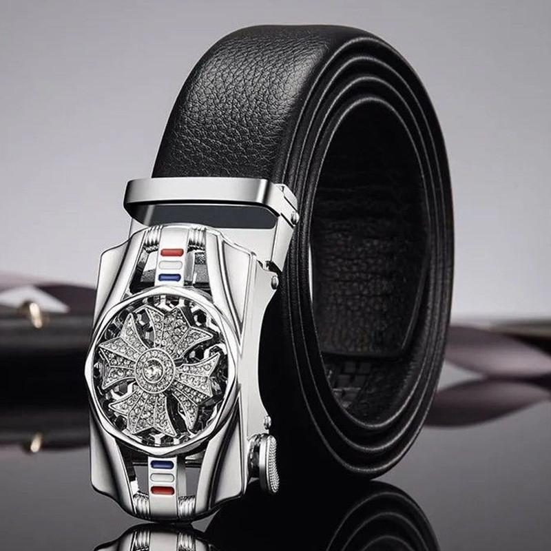 

Ремень Square Time Runs для мужчин, ремень для повседневного делового стиля, удлиненный ремень 120cm серебряный