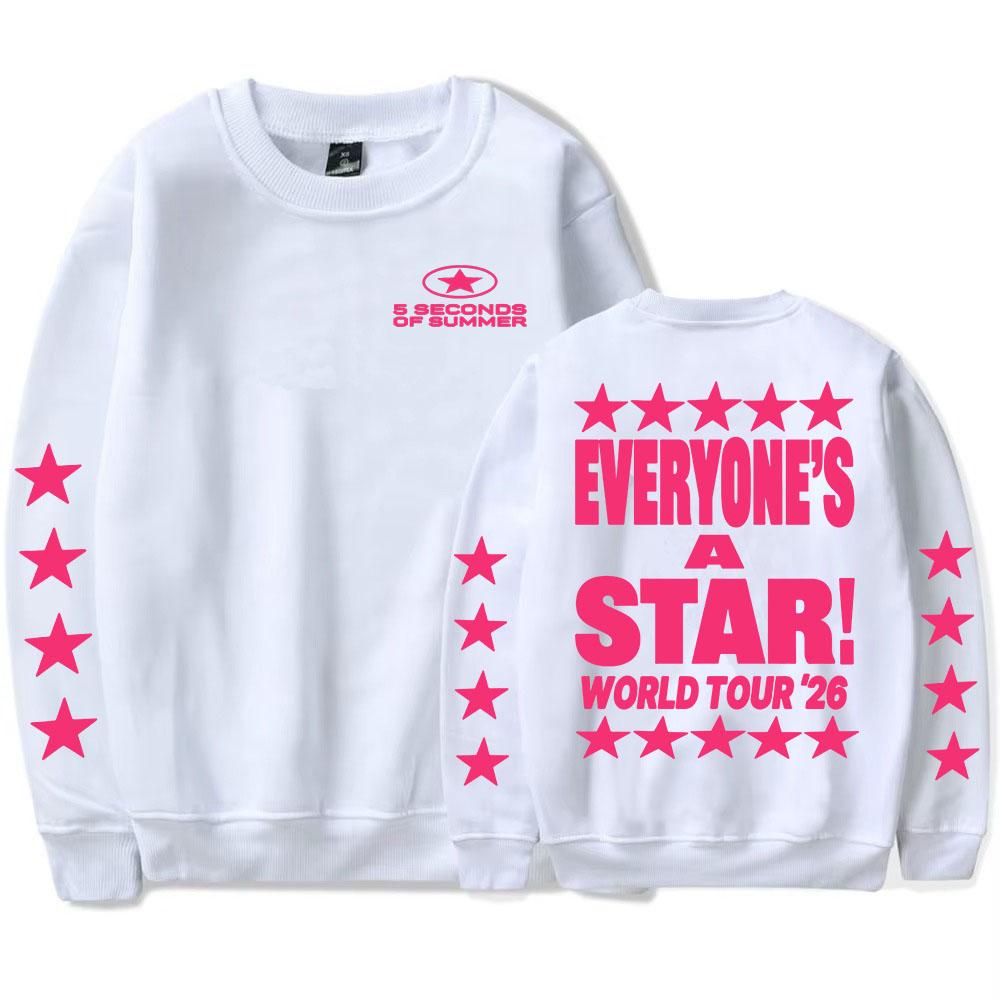 5SOS Everyone's A Star World Tour 2026 Crewneck Sweatshirt  5 Seconds of Summer Band Pullovers Long Sleeve Loose Women Sudadera