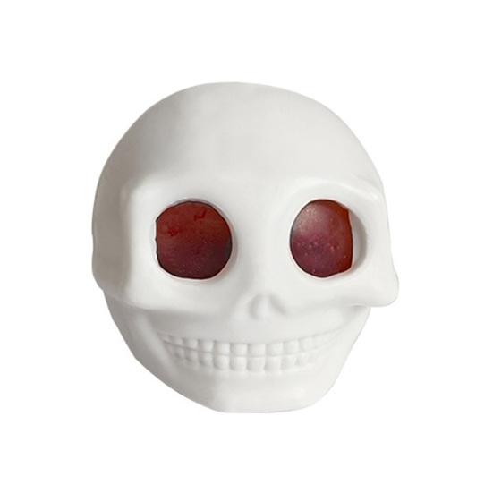 Popping Eye Skull Squeeze Toy Worm Inside Anxiety Stress Relief Skull Pinch Sensory Toy Teens Adults Soft TPR Calming Skull Fidget Toy